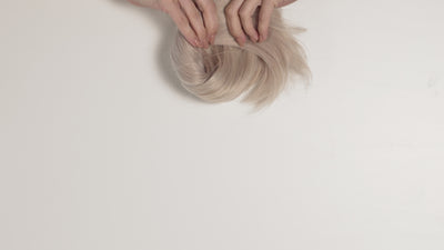 silver/ ash blonde ponytail clipin hair extension